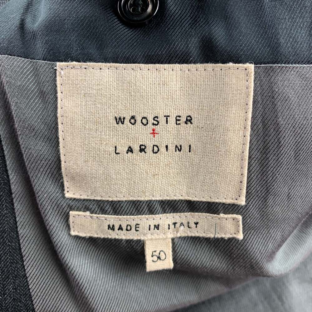 WOOSTER + LARDINI Charcoal & Navy Mixed Fabrics Wool Sport Coat - Picture 7 of 7